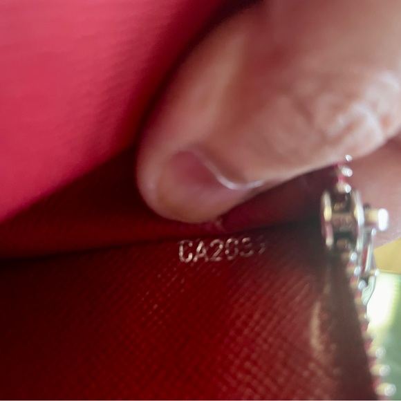 Louis Vuitton Red Leather Wallet with Chain - Picture 9 of 9